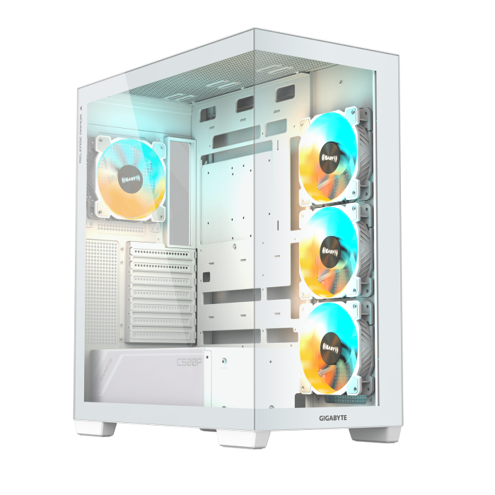کیس گیمینگ گیگابایت سفید C500 PANORAMIC STEALTH ICE